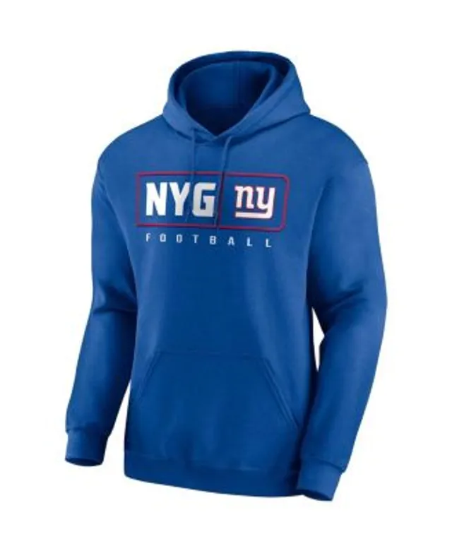 Men's Mitchell & Ness Royal New York Giants Three Stripe Pullover Hoodie