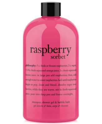 raspberry sorbet ultra rich 3-in-1 shampoo, shower gel and bubble bath, 16 oz