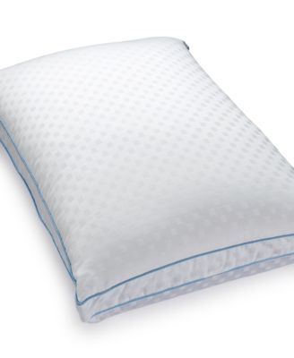 Dual Comfort Standard/Queen Pillow, Gel-Infused Memory Foam & Fiber Fill iCOOL Technology System®, 400 Thread Count 100% Cotton Cover
