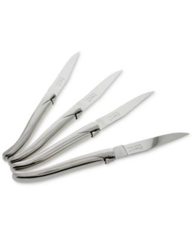 French Home Laguiole Connoisseur Steak Knives with Faux Ivory Handles (Set of 4)