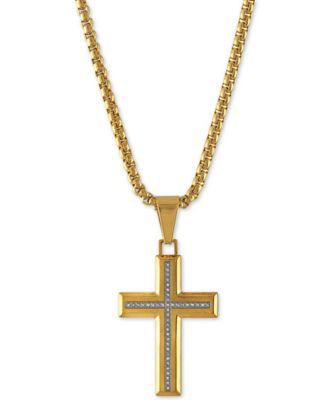 Diamond Cross Pendant Necklace (1/6 ct. t.w.) , Created for Macy's