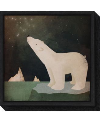 Constellations Polar Bear by Ryan Fowler Canvas Framed Art