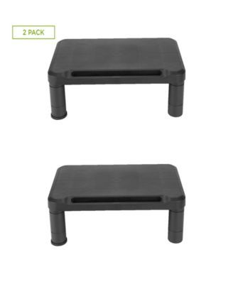 Small Monitor Stand, 2 Pack, Black