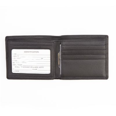 Men'S Bifold Wallet With Double Id Flap