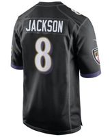 Men's Nike Lamar Jackson White Baltimore Ravens Name & Number T-Shirt