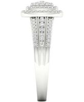 Diamond Cluster Ring (1/2 ct. t.w.) Sterling Silver