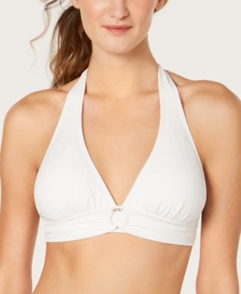 Michael Kors Logo-Ring Halter Bikini Top, Created for Macy's | Montebello  Town Center