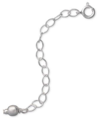 18k Gold over Sterling Silver Extension Chain Necklace, 2 Inch Extender