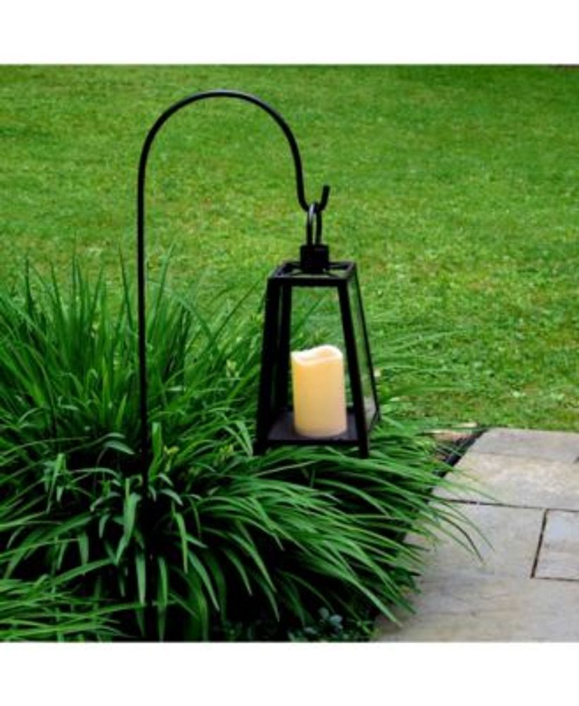 Lumabase Metal Lantern with LED Candle - Traditional Black