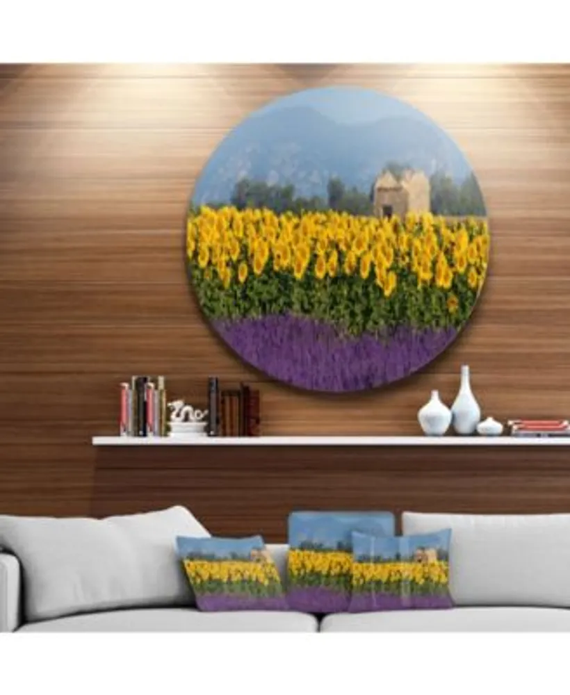 Designart Blooming Purple Flowers in Meadow Large Flower Canvas