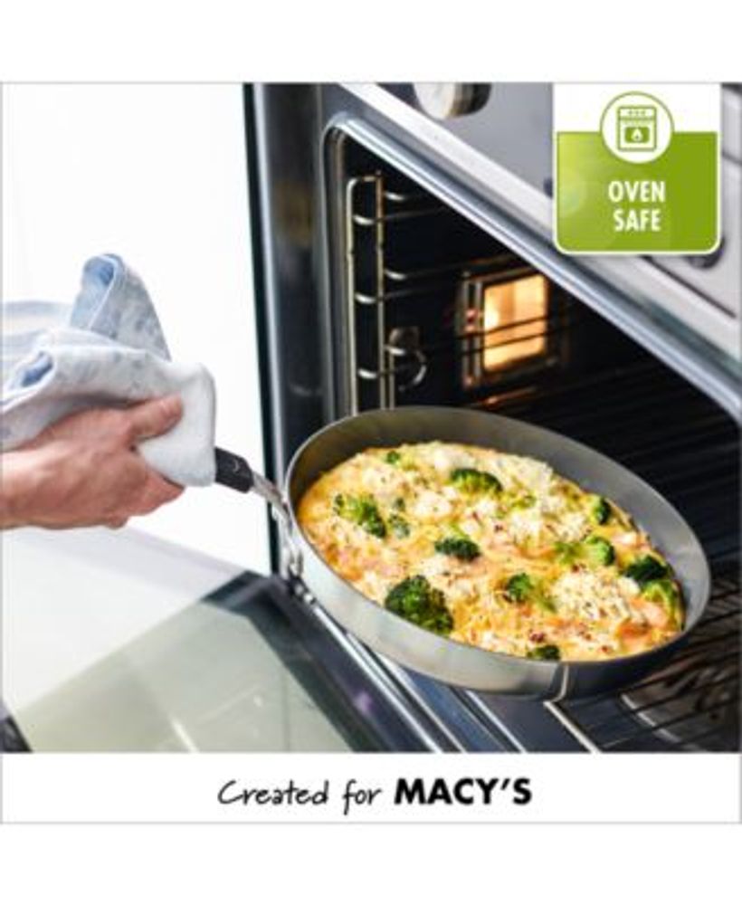 Levels 10" & 12" Stainless Steel Stackable Ceramic Nonstick Fry Pan Set, Created for Macy's