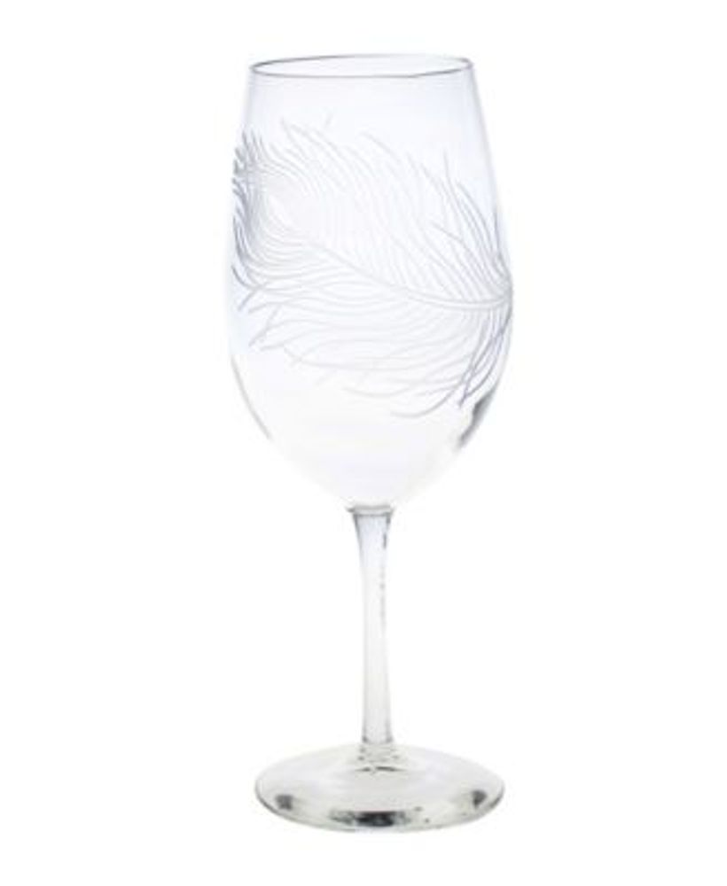 Peacock White Wine Glass Set of 4