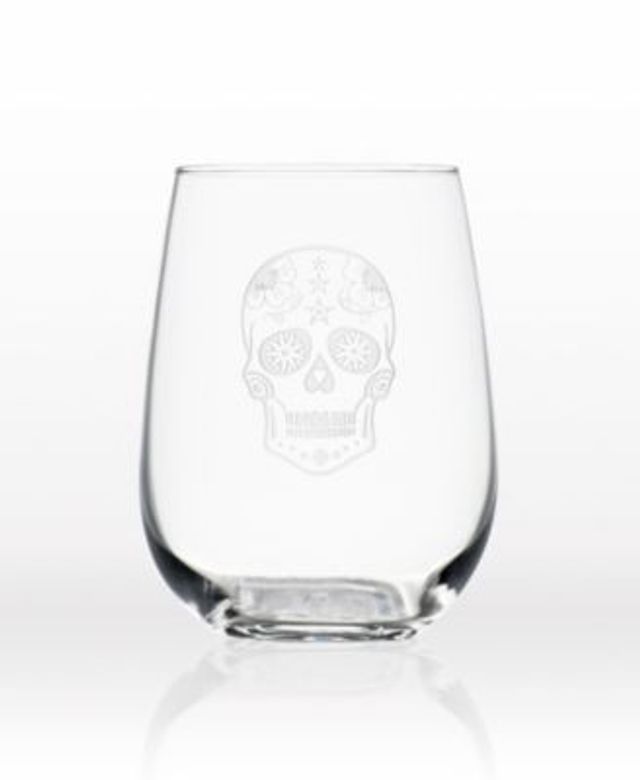 Rolf Glass Skull & Bones Martini Glasses - Single Glass