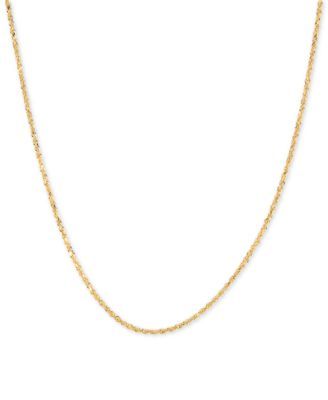 Glitter Rope 18" Chain Necklace in 14k Gold