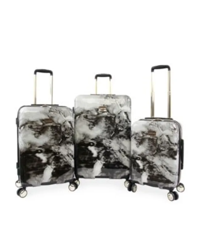 American Flyer Silver Clover 5 Piece Spinner Luggage Set Black