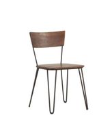 Grandby Acacia Wood Dining Chairs in Walnut, Set of 2
