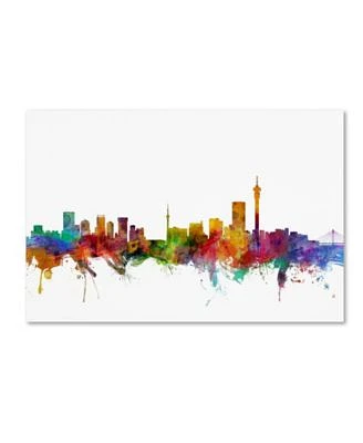 Michael Tompsett 'Johannesburg South Africa Skyline' Canvas Art - 12" x 19"