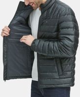 Quilted Faux Leather Puffer Jacket 