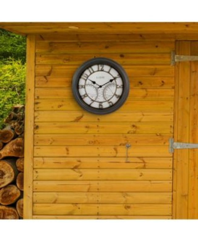 La Crosse Clock Co. 14 In. Silas Indoor/Outdoor Wall Clock