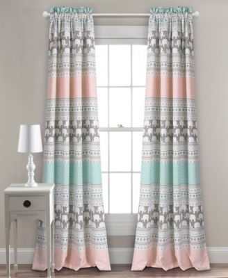 Elephant Stripe 52" x 84" Curtain Set