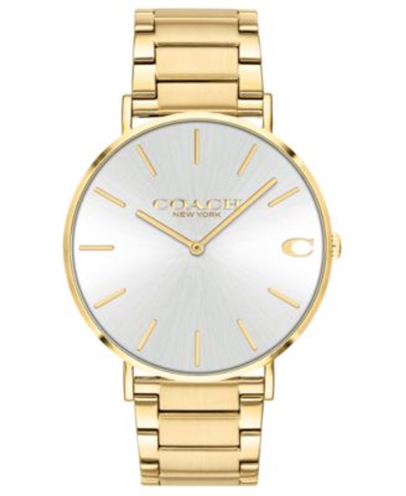 COACH Men's Charles Gold-Tone Stainless Steel Bracelet Watch 41mm | Dulles  Town Center