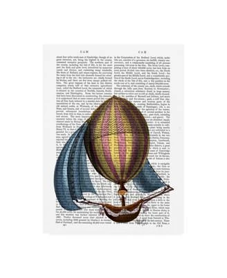 Fab Funky Airship with Blue Sails Canvas Art