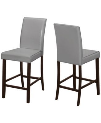 Leather-Look Counter Height 2 Piece Dining Chair Set