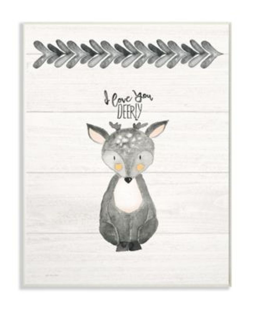 I Love You Deerly Wall Plaque Art, 12.5" x 18.5"
