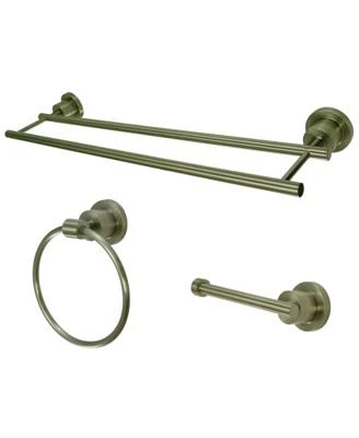 Concord 3-Pc. Dual Towel Bar Bathroom Accessories Set in Brushed Nickel