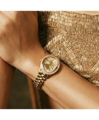 Women's Bellini Diamond (1/8 ct. t.w.) Watch in 18k Gold-plated Stainless-steel Watch 30mm