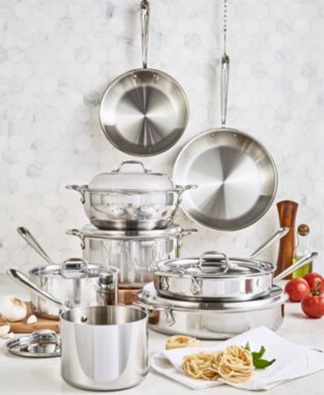 All-Clad D5 Brushed Stainless Steel 14-Pc. Cookware Set - Macy's