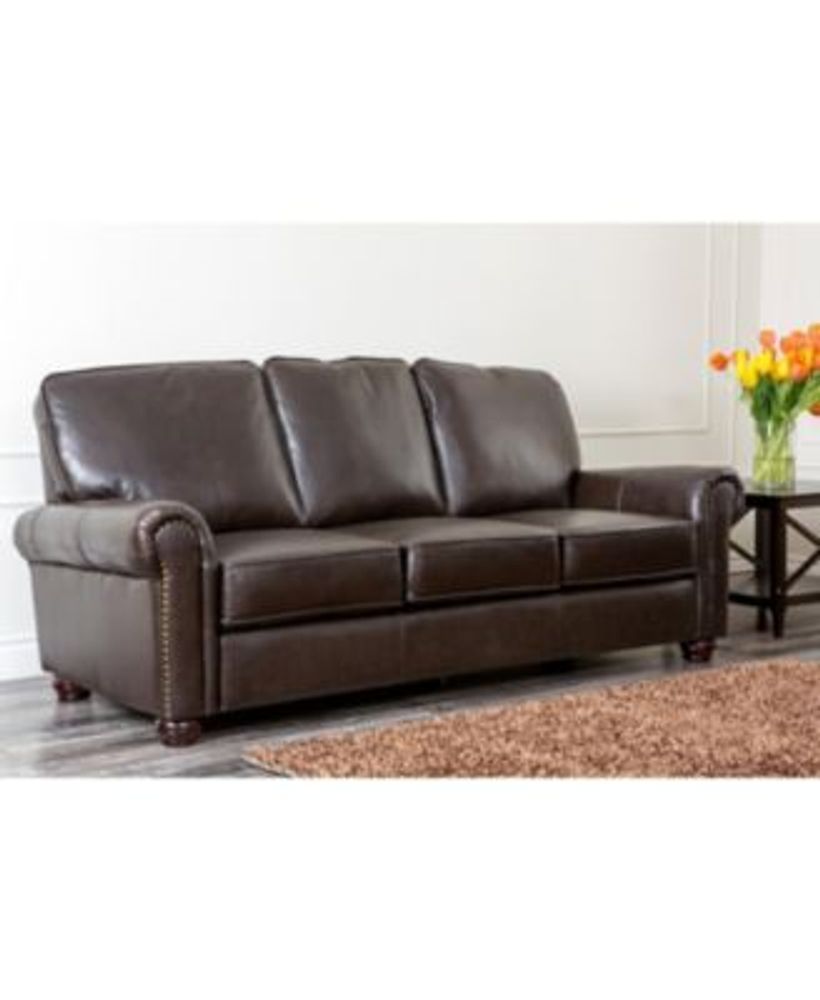 Shirin 86" Leather Sofa