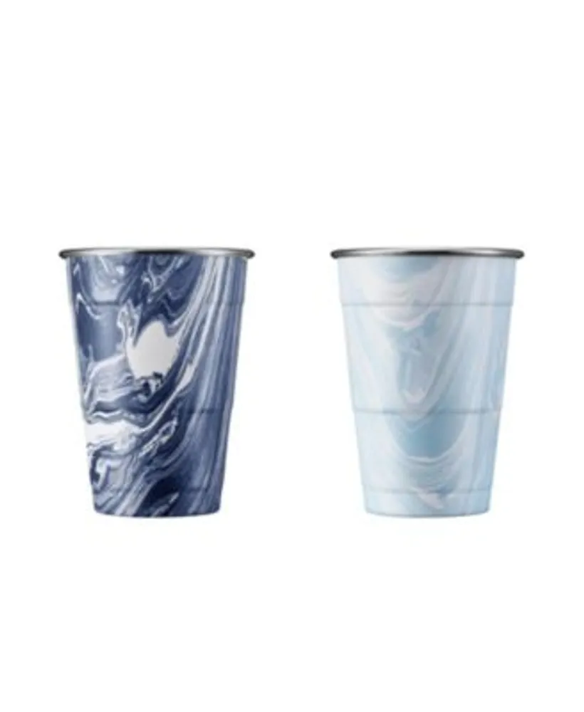 9 oz. Clear with Gold Swirl Round Plastic Party Cups