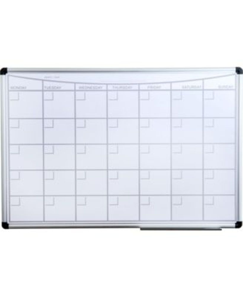 Viztex Lacquered Steel Magnetic Monthly Planner Dry Erase Board