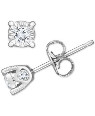 Diamond Stud Earrings (3/8 ct. t.w.) 14k White, Yellow, or Rose Gold