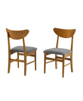 Landon 2 Piece Wood Dining Chairs with Upholstered Seat