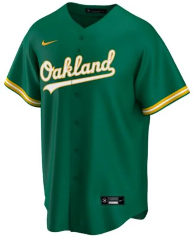 Oakland Athletics Stitches Button-Down Raglan Replica Jersey - Green