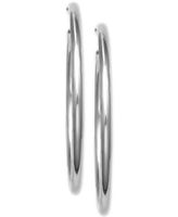 Medium Endless Hoop Earrings in Sterling Silver, 1.57", Created for Macy's