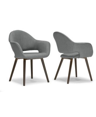 Set of 2 Adel Modern Arm Chair Dining Chair with Beech Legs