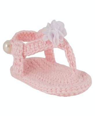 Baby Girls Crochet Thong Sandal with Flower