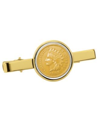 Gold-Layered Indian Penny Coin Tie Clip