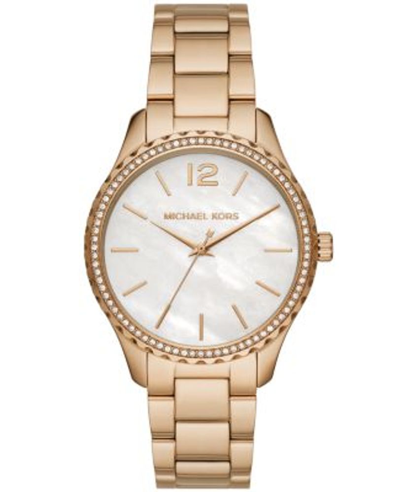 Michael Kors Layton Three-Hand Gold-Tone Stainless Steel Watch |  Connecticut Post Mall