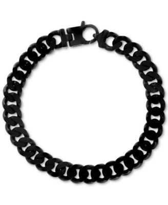EFFY® Men's Large Curb Link Chain Bracelet in Ruthenium-Plated Sterling Silver