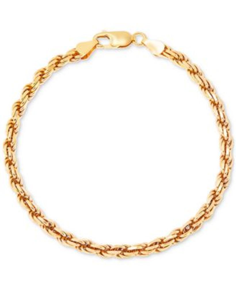 Men's Wide Cuban Link Bracelet in 18K Gold-Plated Sterling Silver - Gold Over Silver