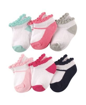 Baby Boys and Girls Mary Jane Socks Set, Pack of 6