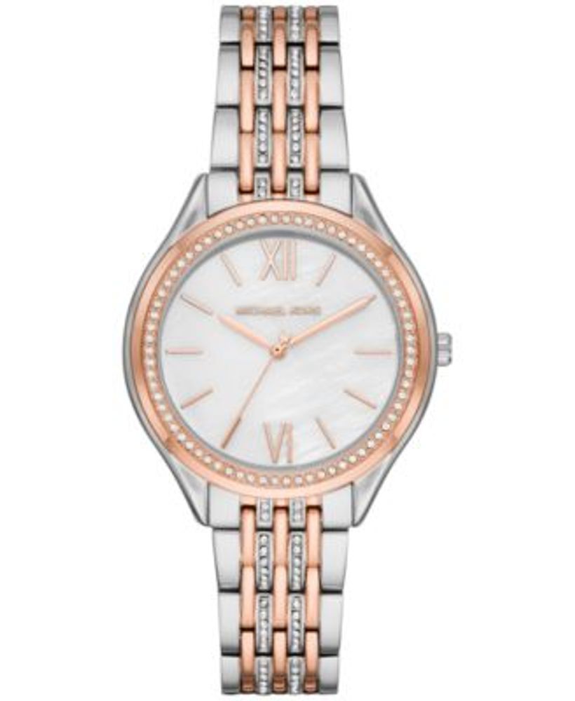 Michael Kors Women's Mindy Two-Tone Stainless Steel Bracelet Watch 36mm |  Hawthorn Mall