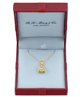 Diamond Halo 18" Pendant Necklace (3/4 ct. t.w.) 14k White, Yellow or Rose Gold