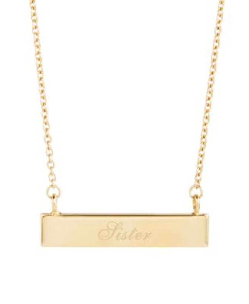 sister bar necklace