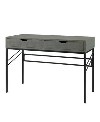 Faux Shagreen 2 Drawer Desk