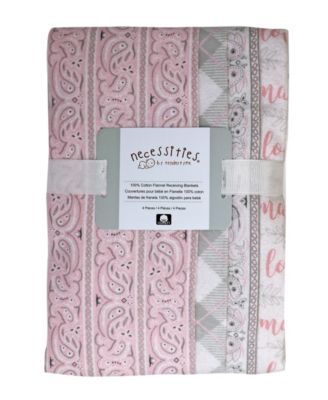 Baby Girls Paisley Receiving Blankets, Pack of 4